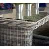 Signature Weave Garden Furniture Amy Grey Rattan 3 Seat Sofa Dining Set