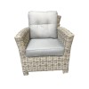 Signature Weave Garden Furniture Amy Grey Rattan 3 Seat Sofa Dining Set