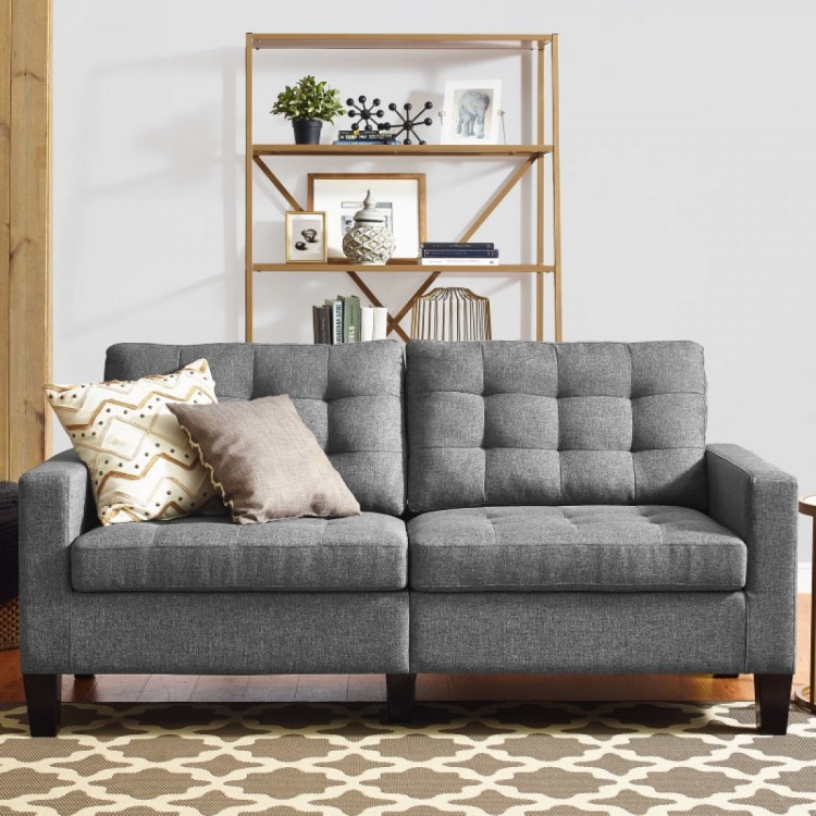 Alphason Furniture Bowie Grey Large 2 Seater Sofa