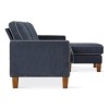 Alphason Furniture Novogratz Bowen Blue Corner Sofa with Contrast Welting