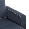 Alphason Furniture Novogratz Bowen Blue Corner Sofa with Contrast Welting