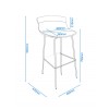 Alphason Furniture Helena Grey Bar Stool ABS7085GRY