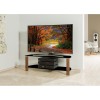 Alphason Furniture Century Black with Walnut Glass Top TV Stand