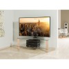 Alphason Furniture Century Light Oak Glass Top TV Stand