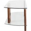 Alphason Furniture Century Walnut Glass Shelf TV Stand