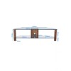 Alphason Furniture Century Black with Walnut Glass Shelf TV Stand