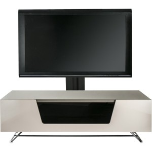 Alphason Furniture Chromium TV Cabinet with Bracket - Ivory  Alphason Furniture Chromium TV Cabinet with Bracket - IvoryÂ