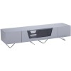 Alphason Furniture Chromium Cab Grey Glass Top TV Cabinet