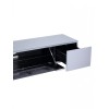 Alphason Furniture Chromium Cab Grey Glass Top TV Cabinet