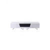 Alphason Furniture Chromium White Glass Top TV Stand