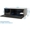 Alphason Furniture Element Modular Glass Top Black TV Stand