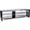 Alphason Furniture Francium Black Glass Top TV Stand