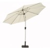 Royalcraft Garden Ivory 3m Crank and Tilt Parasol Brushed Aluminium Pole