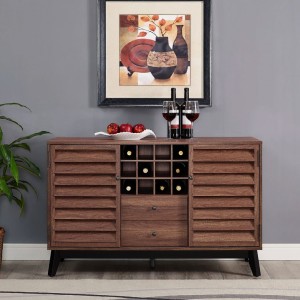 Vaughn Wooden Furniture 4 Shelves 2 Doors Wine Cabinet Vaughn Wooden Furniture 4 Shelves 2 Doors Wine Cabinet