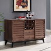 Vaughn Wooden Furniture 4 Shelves 2 Doors Wine Cabinet