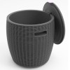 Royalcraft Garden Furniture Rattan Weave Effect  Black Ice Bucket