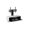 Alphason Furniture Chromium White Glass Tv Stand With Bracket