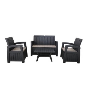 Royalcraft Garden Furniture Black Conversation Set Royalcraft Garden Furniture Black Conversation Set