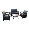 Royalcraft Garden Furniture Black Conversation Set
