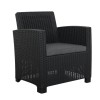 Royalcraft Garden Furniture Rattan Effect Black Conversation Set