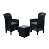 Royalcraft Garden Furniture Black Rattan Effect Bristo Set