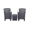 Royalcraft Garden Furniture Black Rattan Effect Bristo Set