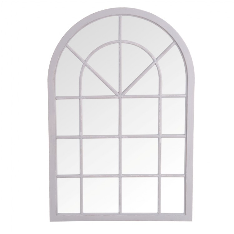 Florence Furniture Small Arched Window Mirror Grey MR08-G