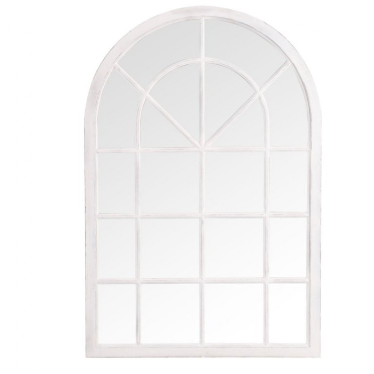 Florence Furniture Small Arched Window Mirror White MR08-W
