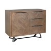 Imperial Aged Oak Furniture Mini 1 Door 3 Drawer Sideboard