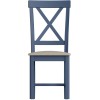 Wittenham Blue Painted Furniture Cross Back Dining Chair