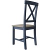 Wittenham Blue Painted Furniture Cross Back Dining Chair