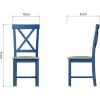 Wittenham Blue Painted Furniture Cross Back Dining Chair