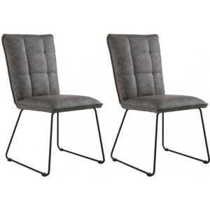 Metro Industrial Furniture Pair Of Panel Back Chair With Angled Legs Metro Industrial Furniture Pair Of Panel Back Chair With Angled Legs