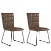 Metro Industrial Furniture Pair Of Panel Back Chair With Angled Legs