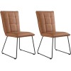 Metro Industrial Furniture Pair Of Panel Back Chair With Angled Legs