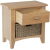 Exeter Light Oak Furniture 1 Drawer 1 Basket Cabinet