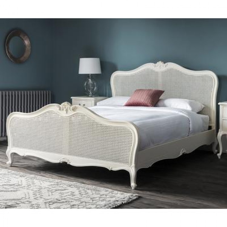 Hammersmith Furniture 5' King Size Cane Bed Vanilla White 5055299491898