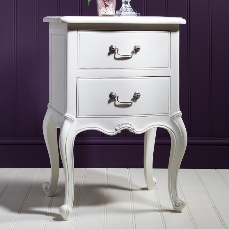 Hammersmith Furniture Vanilla White Painted Bedside Table 5055299491928