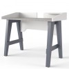 Alphason Office Furniture Truro Grey Desk with Marble Top