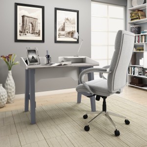 Alphason Office Furniture Truro Grey Desk with Marble Top Alphason Office Furniture Truro Grey Desk with Marble Top