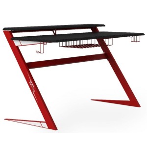 Alphason Office Furniture Aries Red and Black Gaming Desk Alphason Office Furniture Aries Red and Black Gaming Desk