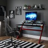 Alphason Office Furniture Aries Red and Black Gaming Desk