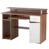 Alphason Office Furniture Albany Walnut and White Computer Desk