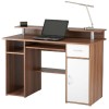 Alphason Office Furniture Albany Walnut and White Computer Desk