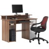 Alphason Office Furniture Albany Walnut and White Computer Desk