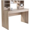 Alphason Office Furniture Albion Oak Computer Desk with Hutch - PRE ORDER