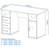 Alphason Office Furniture Maryland White Computer Workstation