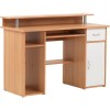 Alphason Office Furniture Albany Beech and White Computer Desk
