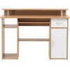 Alphason Office Furniture Albany Beech and White Computer Desk