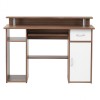 Alphason Office Furniture Albany Walnut and White Computer Desk